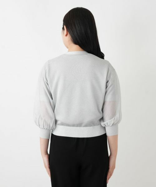 Leilian / レリアン カーディガン・ボレロ | ラメバルーンスリーブカーディガン | 詳細9