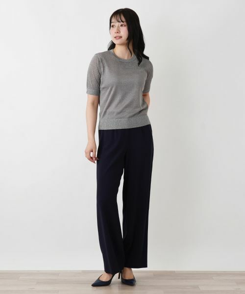 Leilian / レリアン ニット・セーター | ラメクルーネックニット | 詳細1