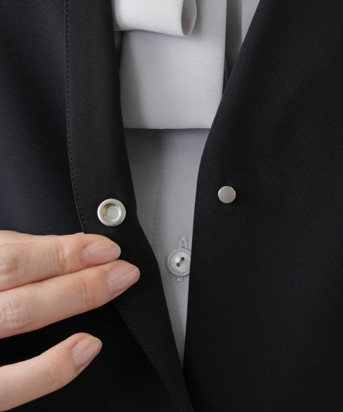 Leilian / レリアン テーラードジャケット | バックシャーリングVネックベスト | 詳細12