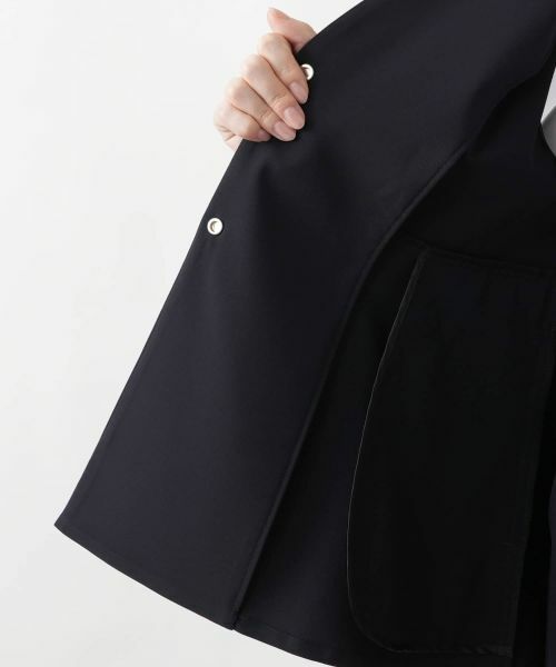Leilian / レリアン テーラードジャケット | バックシャーリングVネックベスト | 詳細13