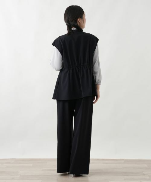 Leilian / レリアン テーラードジャケット | バックシャーリングVネックベスト | 詳細3