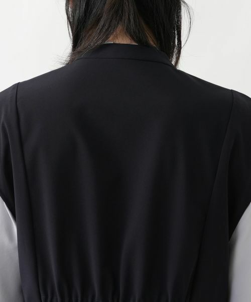 Leilian / レリアン テーラードジャケット | バックシャーリングVネックベスト | 詳細9
