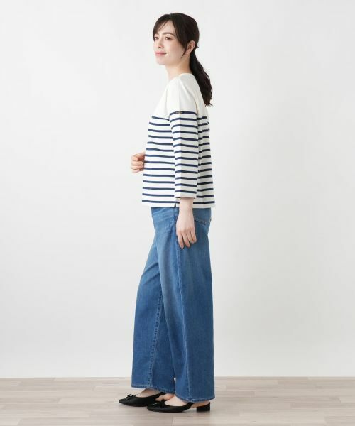 Leilian / レリアン カットソー | マリンボーダーカットソー【Le minor】 | 詳細6