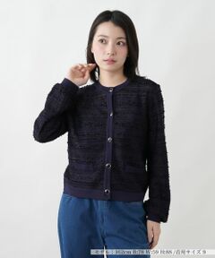 Leilian / レリアン カーディガン・ボレロ | ラメノーカラージャケット【セレモニー】