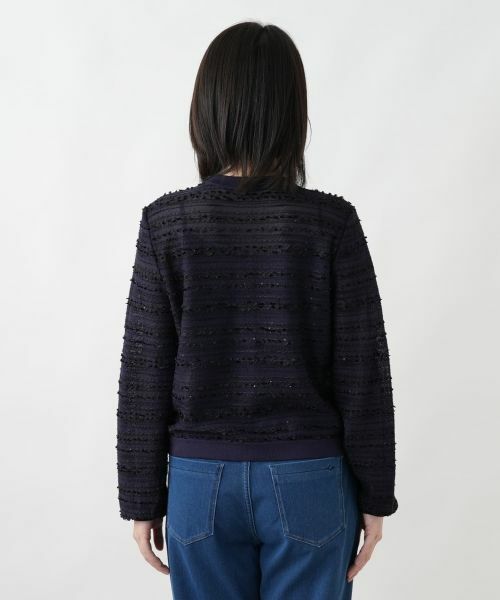 Leilian / レリアン カーディガン・ボレロ | ラメノーカラージャケット【セレモニー】 | 詳細9