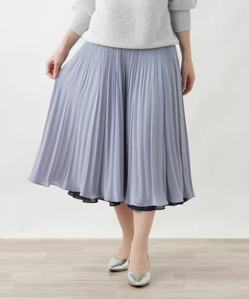 Leilian / レリアン ロング・マキシ丈スカート | 消しプリーツリバーシブルスカート【セレモニー】 | 詳細4