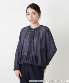 Leilian / レリアン その他アウター | ギャザージップジャケット