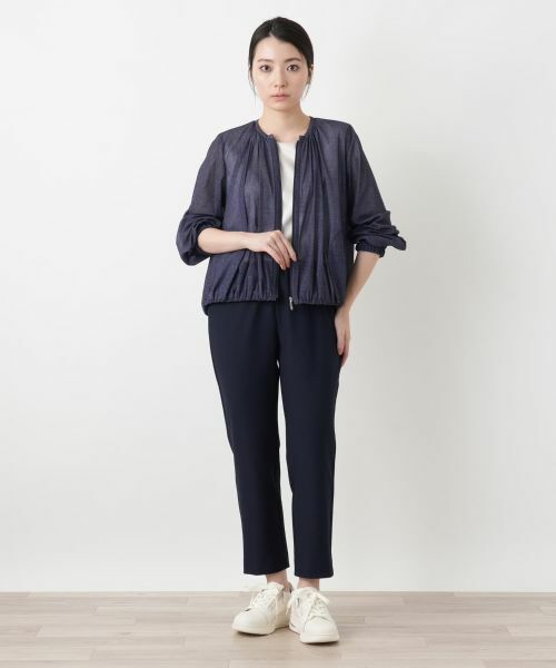 Leilian / レリアン その他アウター | ギャザージップジャケット | 詳細1