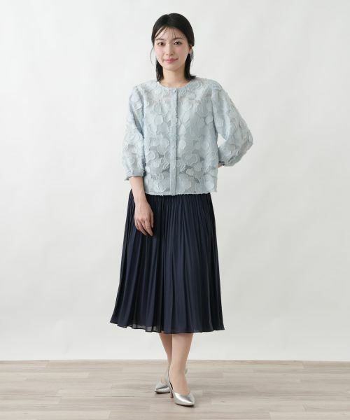 Leilian / レリアン シャツ・ブラウス | フラワーモチーフ比翼ブラウス【セレモニー】 | 詳細1