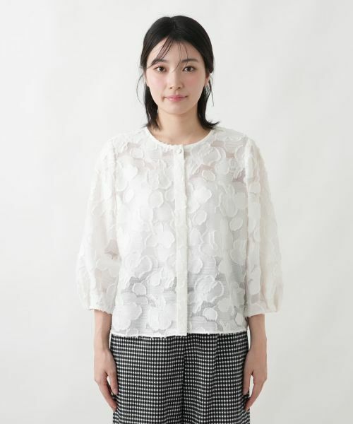 Leilian / レリアン シャツ・ブラウス | フラワーモチーフ比翼ブラウス【セレモニー】 | 詳細7