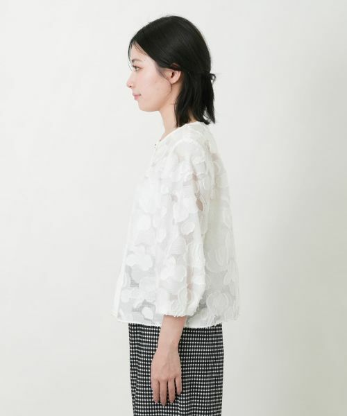 Leilian / レリアン シャツ・ブラウス | フラワーモチーフ比翼ブラウス【セレモニー】 | 詳細8