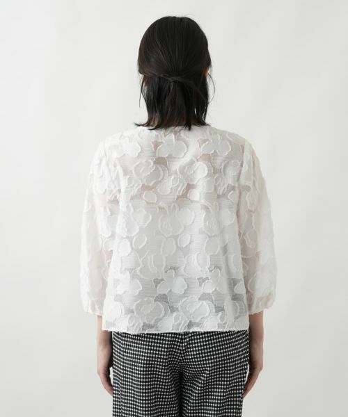 Leilian / レリアン シャツ・ブラウス | フラワーモチーフ比翼ブラウス【セレモニー】 | 詳細9