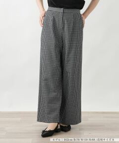 Leilian / レリアン その他パンツ | ギンガムチェックワイドパンツ