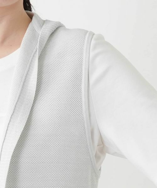 Leilian / レリアン テーラードジャケット | フーデッドラメニットベスト | 詳細12