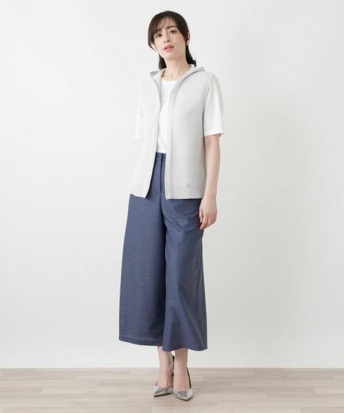 Leilian / レリアン テーラードジャケット | フーデッドラメニットベスト | 詳細4