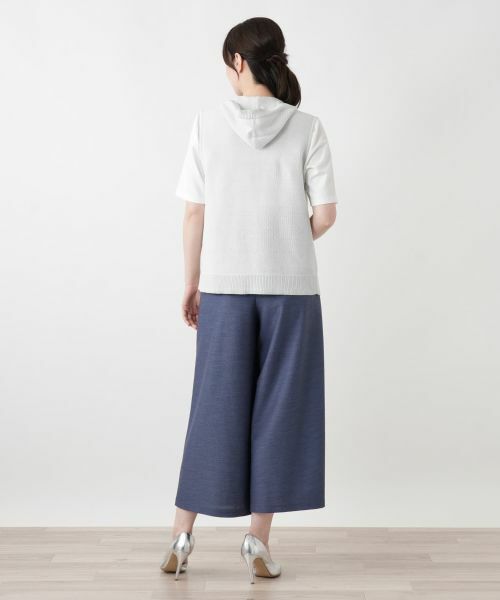 Leilian / レリアン テーラードジャケット | フーデッドラメニットベスト | 詳細6