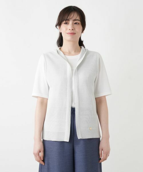 Leilian / レリアン テーラードジャケット | フーデッドラメニットベスト | 詳細7