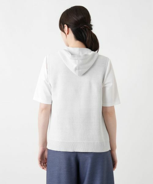 Leilian / レリアン テーラードジャケット | フーデッドラメニットベスト | 詳細9