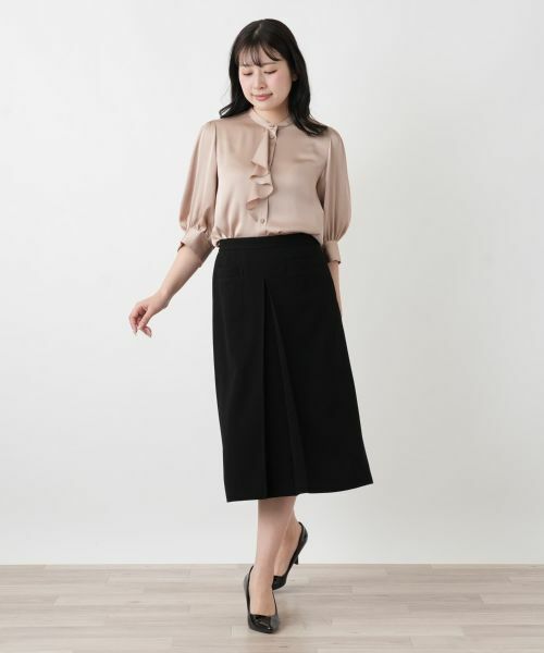 Leilian / レリアン ミニ・ひざ丈スカート | インバーテッドプリーツスカート | 詳細1