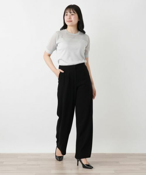 Leilian / レリアン その他パンツ | タックストレートパンツ | 詳細1