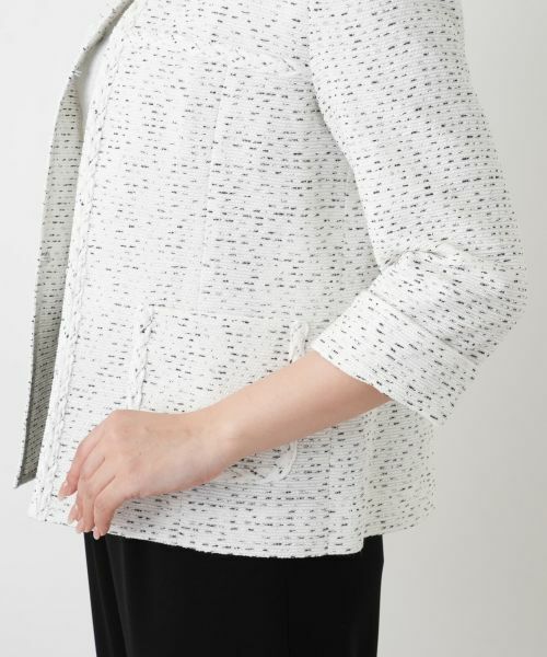 Leilian / レリアン テーラードジャケット | ツイードノーカラージャケット | 詳細18