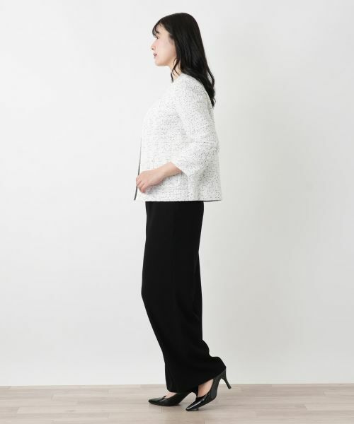 Leilian / レリアン テーラードジャケット | ツイードノーカラージャケット | 詳細2