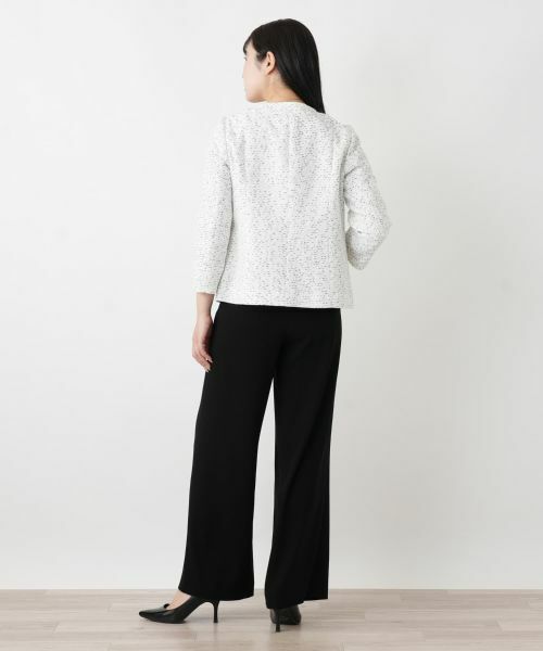 Leilian / レリアン テーラードジャケット | ツイードノーカラージャケット | 詳細3