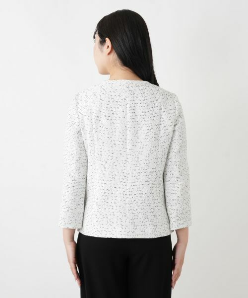 Leilian / レリアン テーラードジャケット | ツイードノーカラージャケット | 詳細6