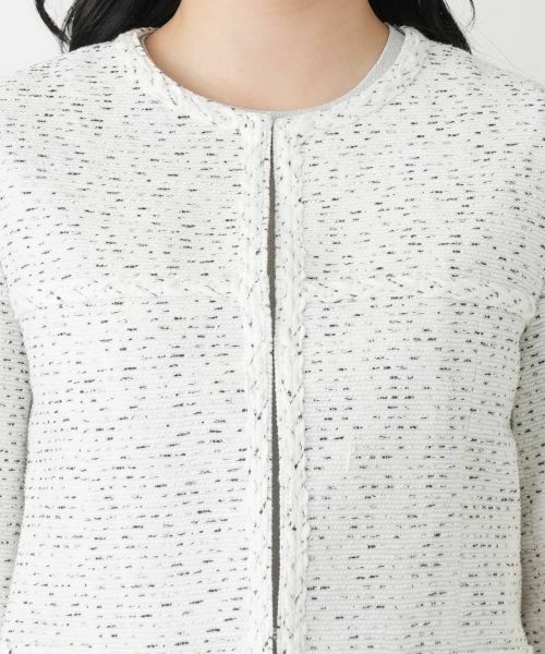 Leilian / レリアン テーラードジャケット | ツイードノーカラージャケット | 詳細7