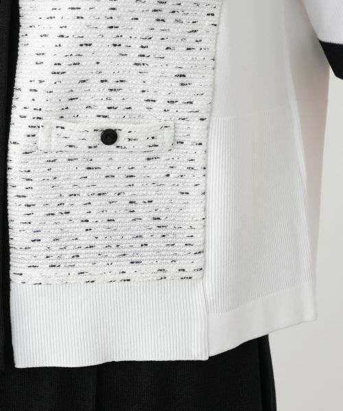 Leilian / レリアン カーディガン・ボレロ | ツイード切替クルーネックカーディガン | 詳細10