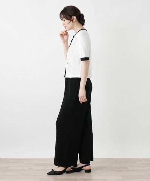 Leilian / レリアン カーディガン・ボレロ | ツイード切替クルーネックカーディガン | 詳細2