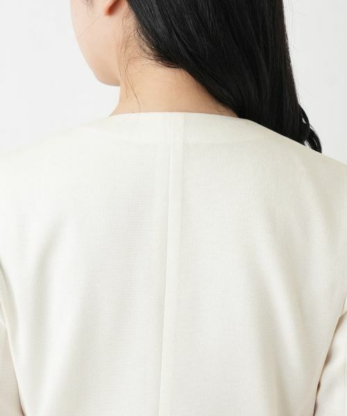 Leilian / レリアン テーラードジャケット | ノーカラーVネックジャケット | 詳細11