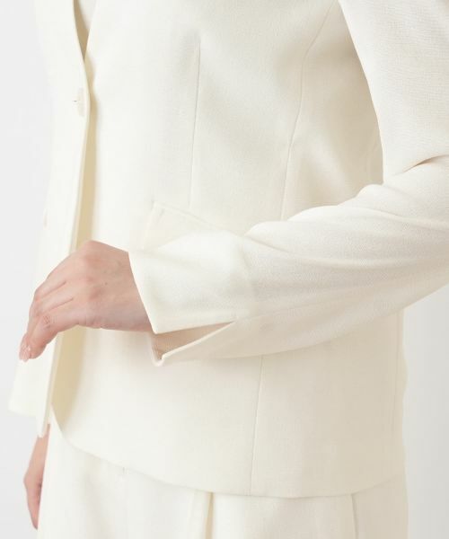 Leilian / レリアン テーラードジャケット | ノーカラーVネックジャケット | 詳細14