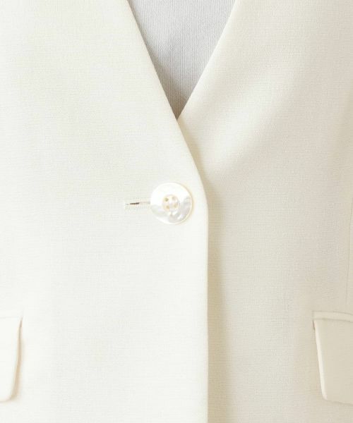 Leilian / レリアン テーラードジャケット | ノーカラーVネックジャケット | 詳細18