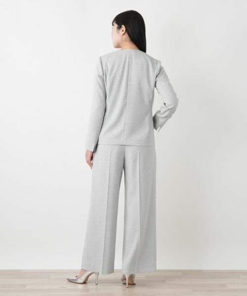 Leilian / レリアン テーラードジャケット | ノーカラーVネックジャケット | 詳細3