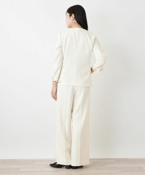Leilian / レリアン テーラードジャケット | ノーカラーVネックジャケット | 詳細6