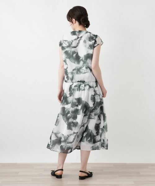 Leilian / レリアン シャツ・ブラウス | プリントフレンチスリーブブラウス | 詳細3