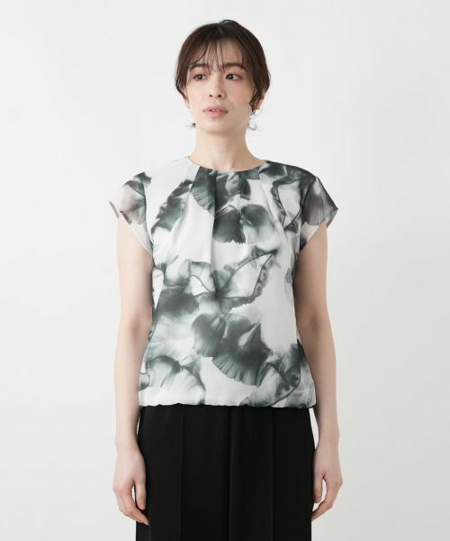 Leilian / レリアン シャツ・ブラウス | プリントフレンチスリーブブラウス | 詳細4