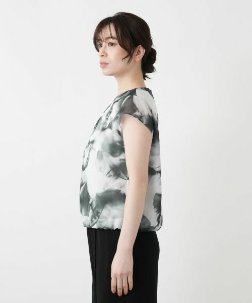 Leilian / レリアン シャツ・ブラウス | プリントフレンチスリーブブラウス | 詳細5