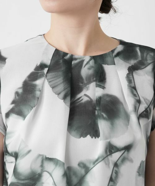 Leilian / レリアン シャツ・ブラウス | プリントフレンチスリーブブラウス | 詳細7