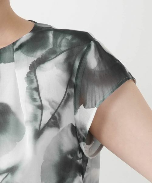 Leilian / レリアン シャツ・ブラウス | プリントフレンチスリーブブラウス | 詳細9