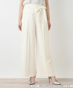 Leilian / レリアン その他パンツ | リボンベルトワイドパンツ