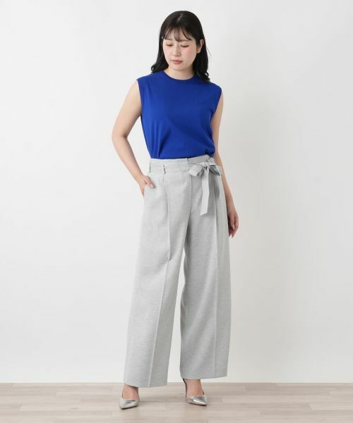 Leilian / レリアン その他パンツ | リボンベルトワイドパンツ | 詳細1