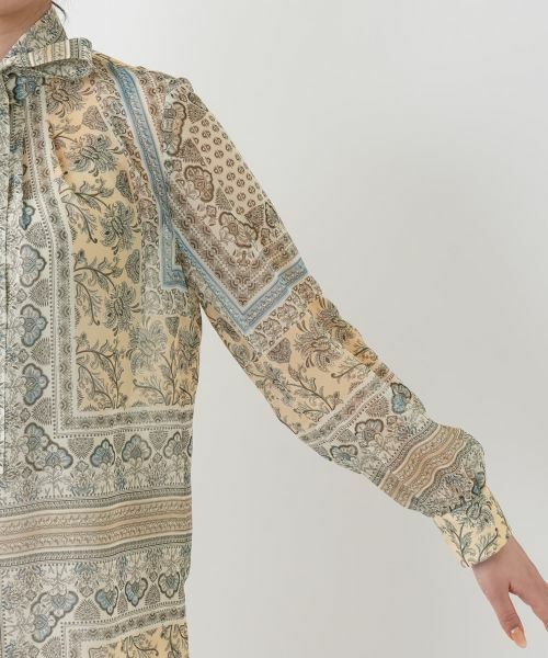 Leilian / レリアン シャツ・ブラウス | ペイズリー柄リボンブラウス | 詳細9