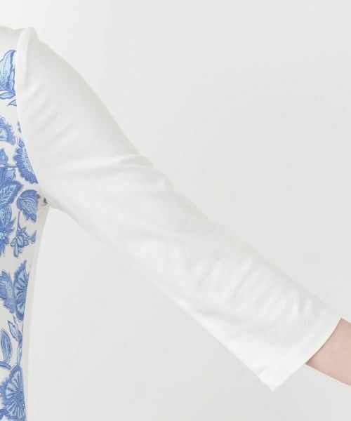 Leilian / レリアン Tシャツ | プリント七分袖カットソー | 詳細9