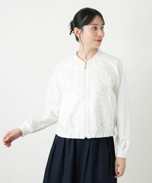 Leilian / レリアン テーラードジャケット | デザインレースジャケット【2026_4月カタログ】【MUSE BY ROCHAS Premiere】 | 詳細2