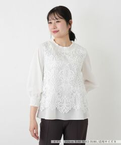 Leilian / レリアン シャツ・ブラウス | 七分袖レースブラウス【MUSE BY ROCHAS Premiere】