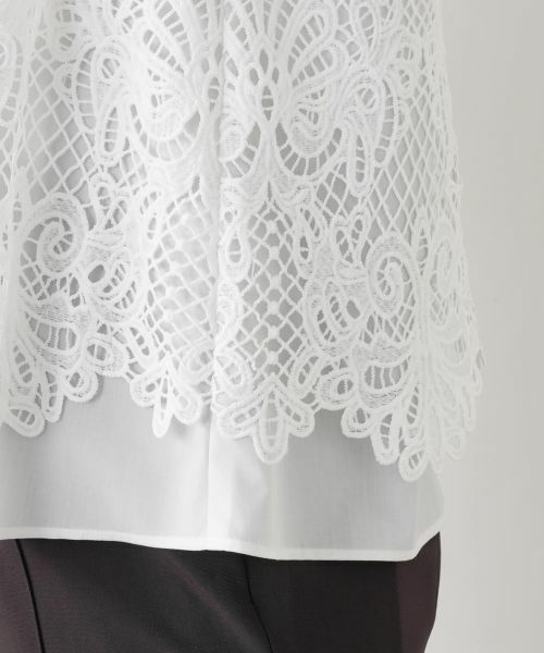 Leilian / レリアン シャツ・ブラウス | 七分袖レースブラウス【MUSE BY ROCHAS Premiere】 | 詳細11