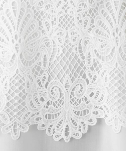 Leilian / レリアン シャツ・ブラウス | 七分袖レースブラウス【MUSE BY ROCHAS Premiere】 | 詳細13