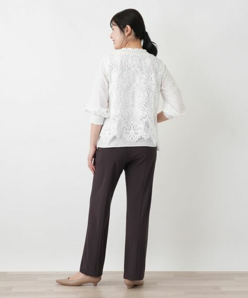 Leilian / レリアン シャツ・ブラウス | 七分袖レースブラウス【MUSE BY ROCHAS Premiere】 | 詳細3